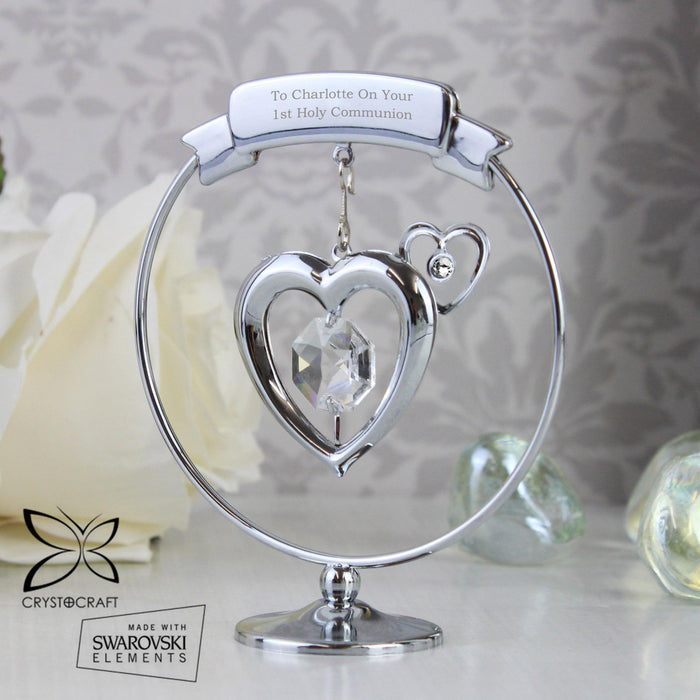 Personalised Crystocraft Heart Ornament - Myhappymoments.co.uk