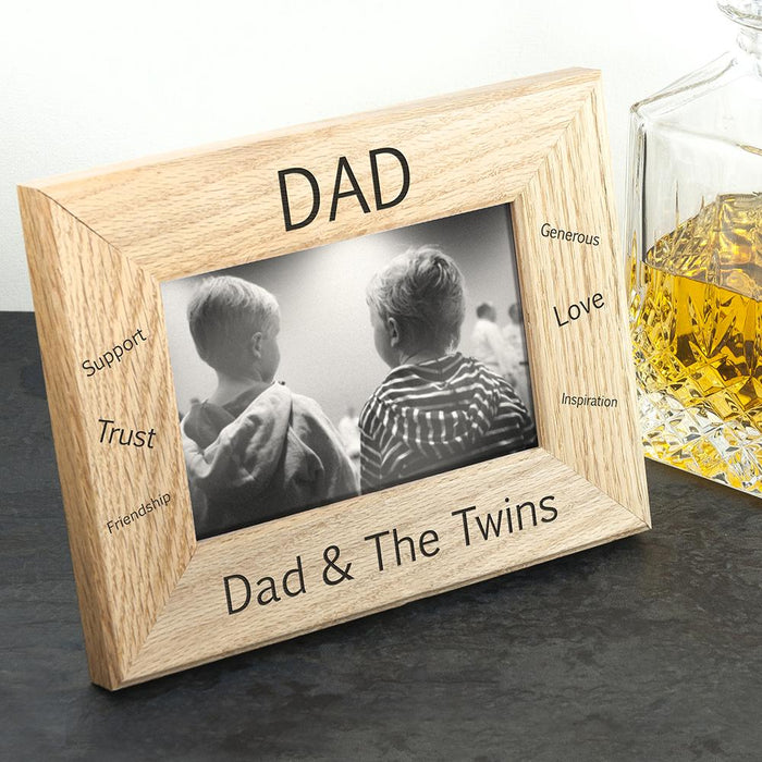 Personalised Sentiments Dad Photo Frame - Wordsworth Collection 