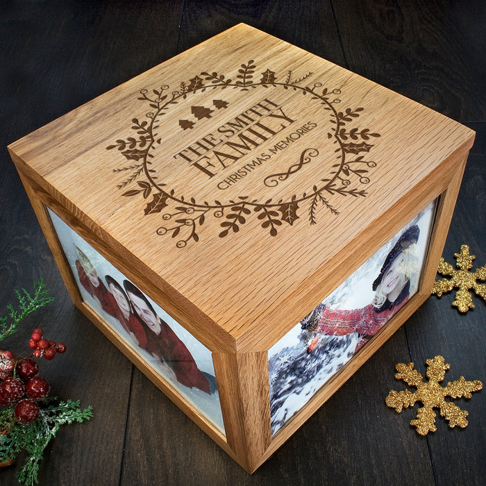 Personalised Christmas Memory Box - Traditional Design