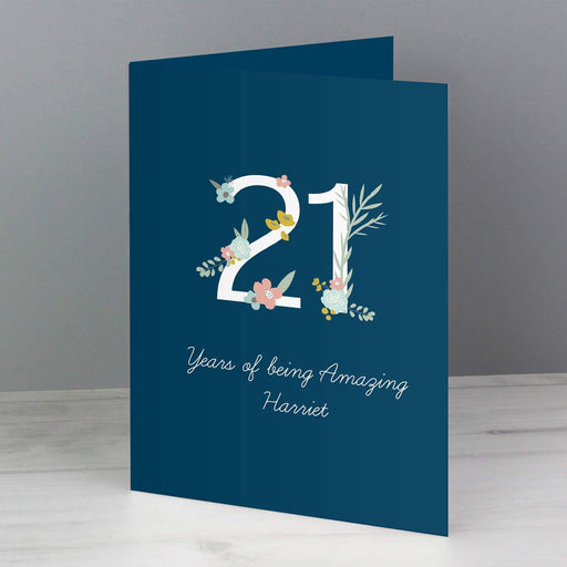 Personalised Floral Age Birthday Card From Pukkagifts.uk