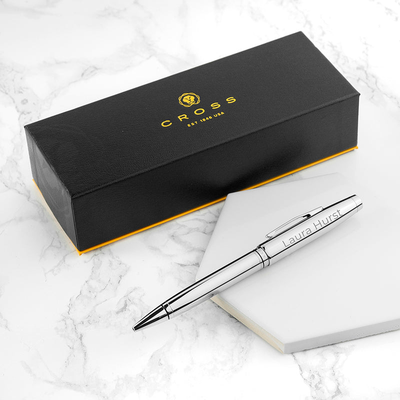 Personalised Cross Coventry Pen - Silver Chrome