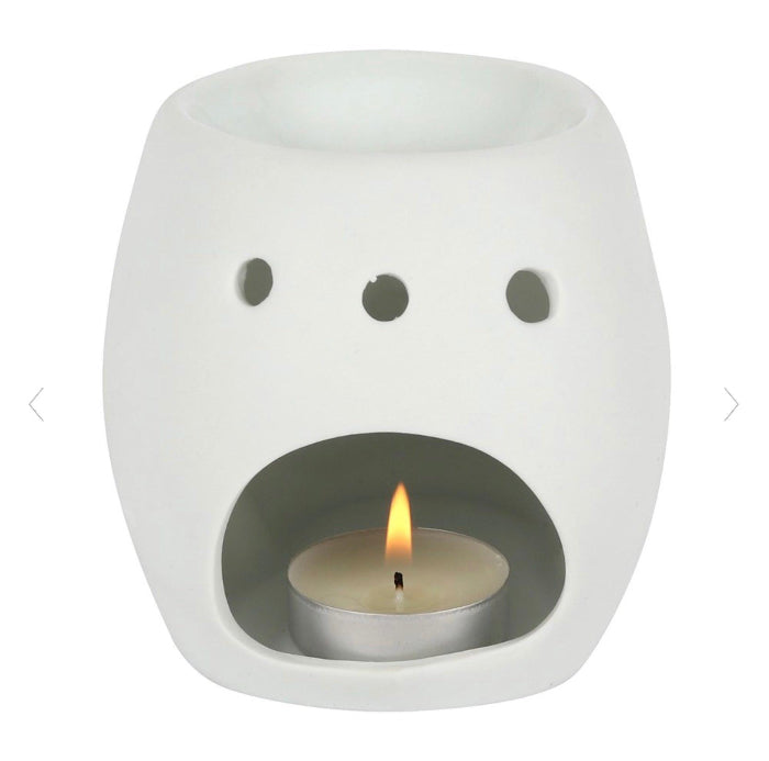 White Skull Shaped Oil Burner