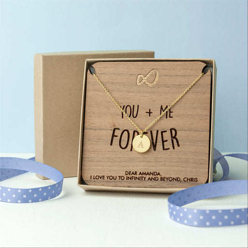 Personalised Infinity You And Me Forever Necklace & Keepsake - Myhappymoments.co.uk