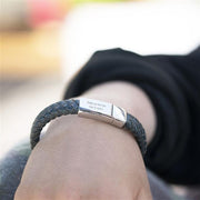 Engraved Men’s Leather Wristband
