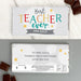 Personalised Best Teacher Ever Chocolate Bar - Myhappymoments.co.uk