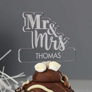 Personalised Mr & Mrs Acrylic Cake Topper - Myhappymoments.co.uk
