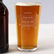 Personalised Shining Star Pint Glass - Myhappymoments.co.uk