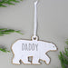 Personalised Set of Four Polar Bear Family Wooden Hanging Christmas Decorations