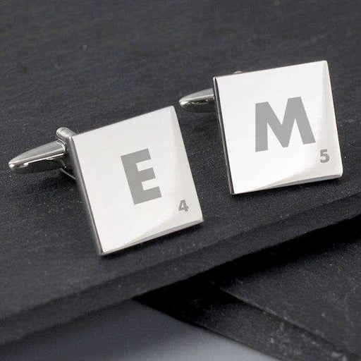 Personalised Initials and Age Square Cufflinks - Myhappymoments.co.uk