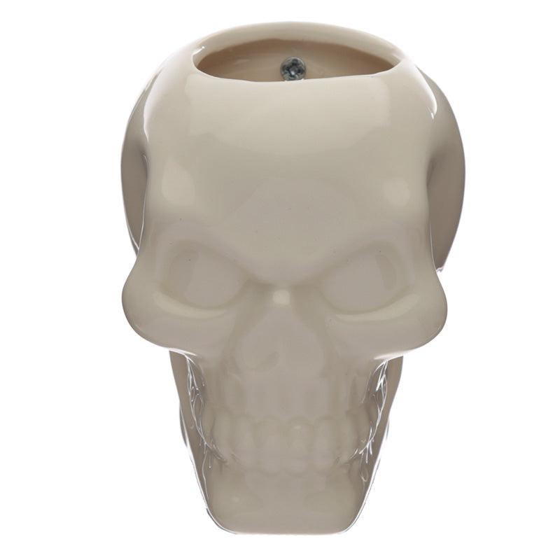 Ceramic Skull Garden Wall Planter Plant Pot