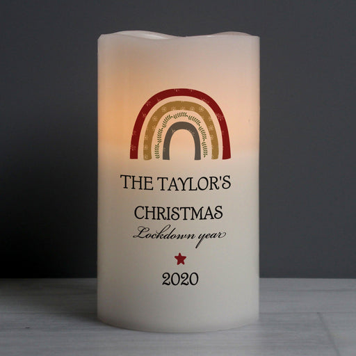 Personalised Christmas Lockdown LED Candle