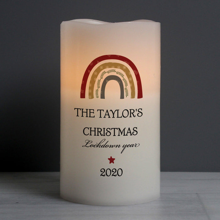 Personalised Christmas Lockdown LED Candle