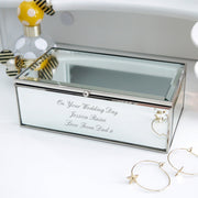 Engraved Mirrored Lined Jewellery Box