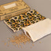 Lavender Natural Cotton and Juco Eye Pillow in Gift Box - Night Leopard