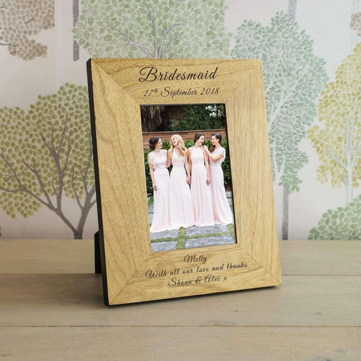 Personalised Bridesmaid Photo Frame - Myhappymoments.co.uk