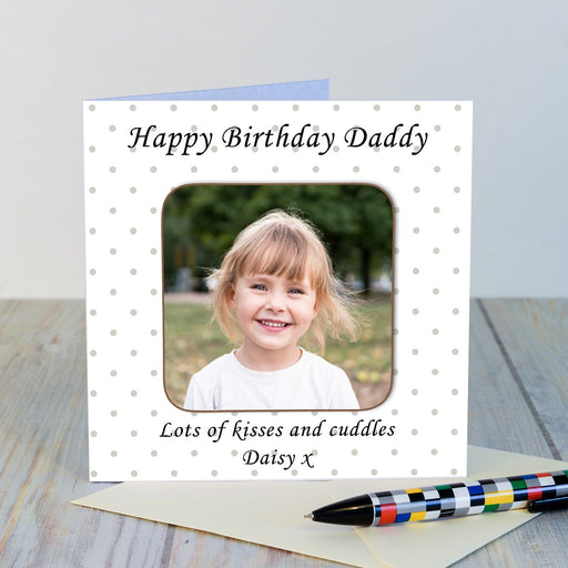 Personalised Photo Coaster Card - Your Own Message