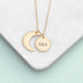 Personalised Matt Gold Moon and Sun Necklace