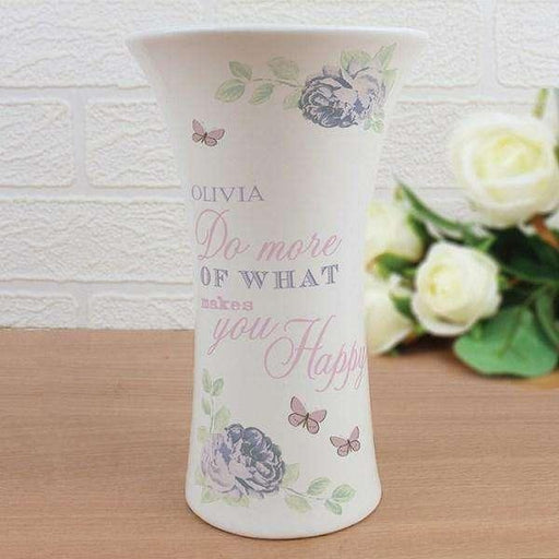 Personalised Secret Garden Ceramic Waisted Vase - Free Tracked UK Delivery - Myhappymoments.co.uk