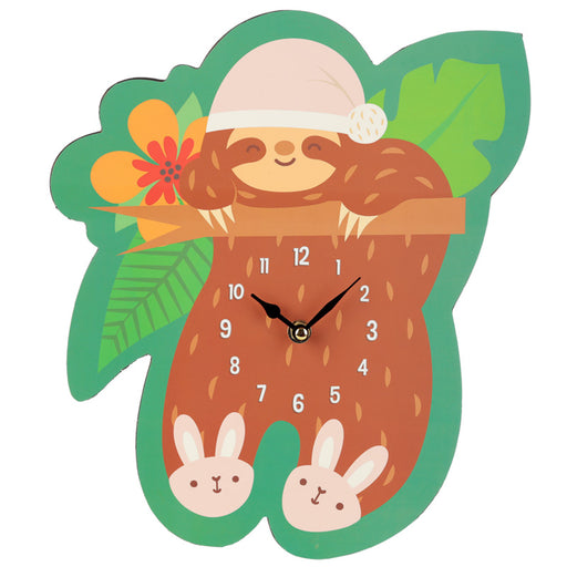Sleepy Sloth Shaped Wall Clock - Myhappymoments.co.uk