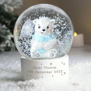 Personalised Polar Bear Christmas Snow Globe - Any Message