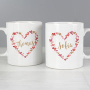 Personalised Confetti Hearts Mug Set - Myhappymoments.co.uk