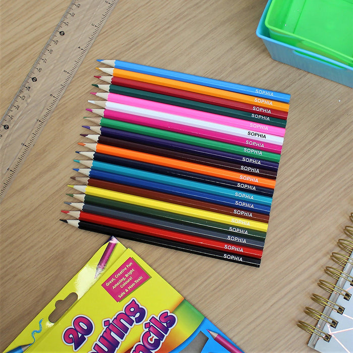 20 Personalised Colouring Pencils