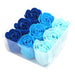 Set of 9 Soap Flowers - Blue Roses - Myhappymoments.co.uk