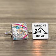 Football Club Stadium Map 2nd HOME Cufflinks