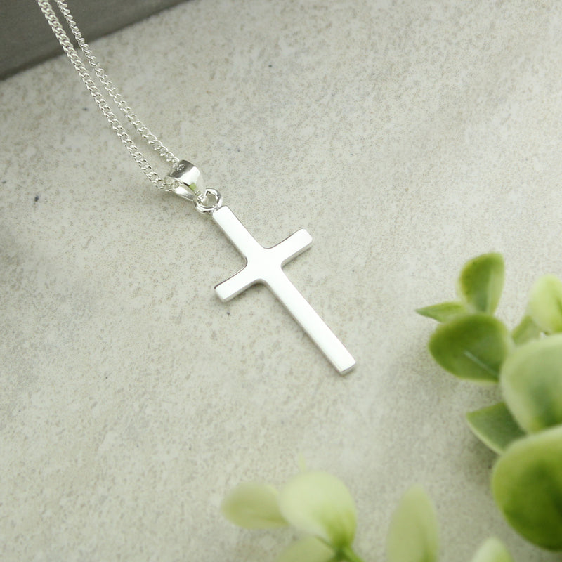 Personalised In Loving Memory Memorial Cross Sentiment Necklace and Box