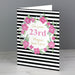 Personalised Floral Stripe Birthday Card