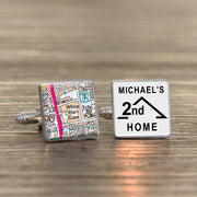 Football Club Stadium Map 2nd HOME Cufflinks