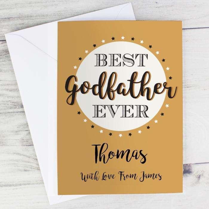 Personalised Best Godfather Card - Myhappymoments.co.uk