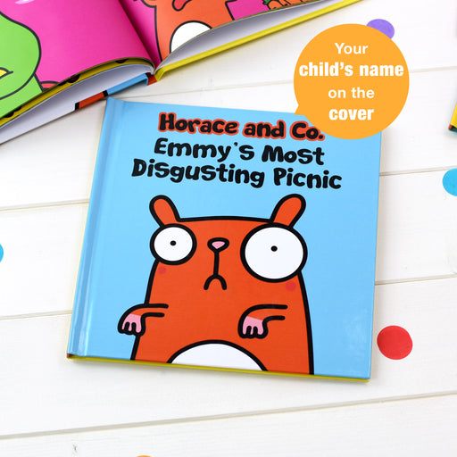 Personalised Flossy and Jim Most Disgusting Picnic Children’s Book - Myhappymoments.co.uk