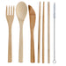 Sealife 100% Natural Bamboo Cutlery 6 Piece Set in Canvas Holder