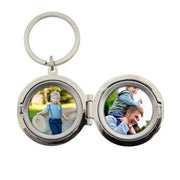 Personalised No.1 Dad Photo Locket Keyring - Myhappymoments.co.uk