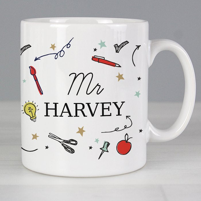 Personalised School Teachers Mug - Myhappymoments.co.uk