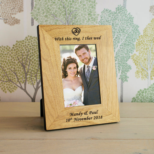 Personalised With This Ring, I Thee Wed Photo Frame - Myhappymoments.co.uk