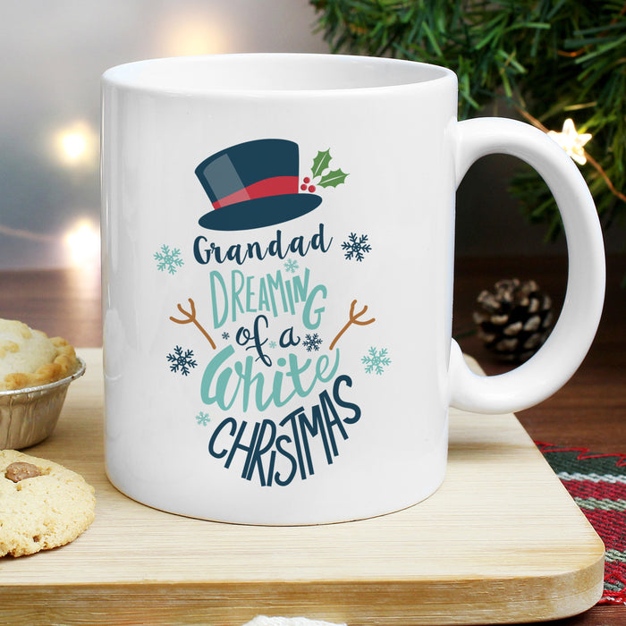 Personalised Dreaming Of A White Christmas Mug