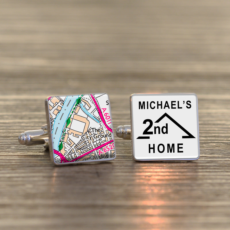 Football Club Stadium Map 2nd HOME Cufflinks
