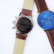 Personalised Men's Architect Motivator Watch With Walnut Strap