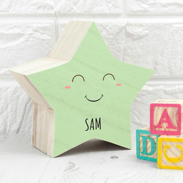 Personalised Smiling Star Pastel Trinket Box - Myhappymoments.co.uk