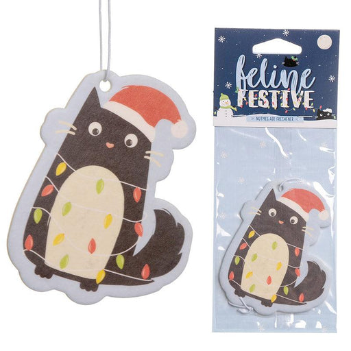 Festive Feline Lights Cat Nutmeg Air Freshener