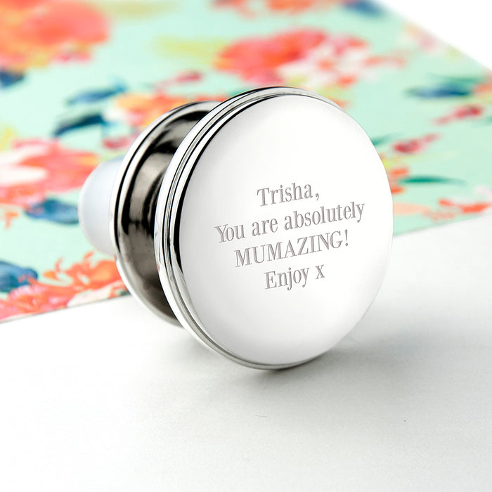 Personalised Silver Plated Bottle Stopper