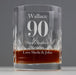 Personalised 90th Birthday Cut Crystal Tumbler Glass