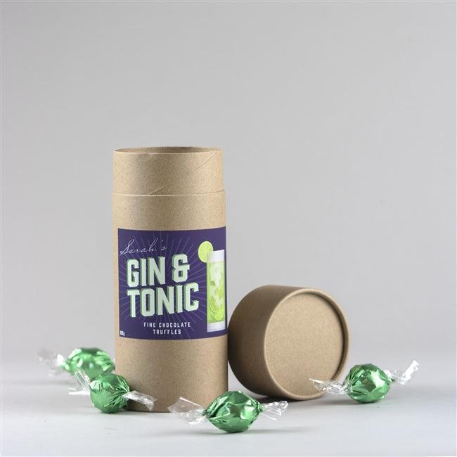 Personalised Gin And Tonic Chocolate Truffles