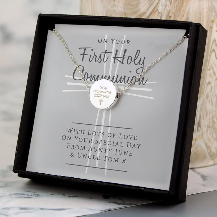 Personalised First Holy Communion Necklace & Box - Myhappymoments.co.uk