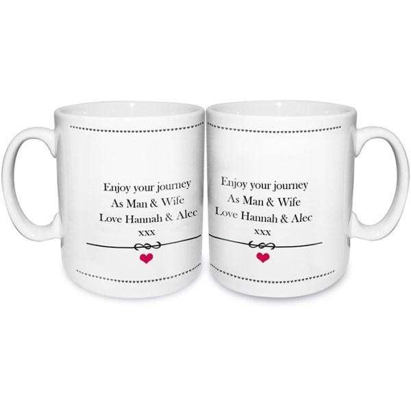 Personalised Mr And Mrs Mug Set - Myhappymoments.co.uk