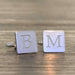 Personalised Single Initial Square Cufflinks - Myhappymoments.co.uk