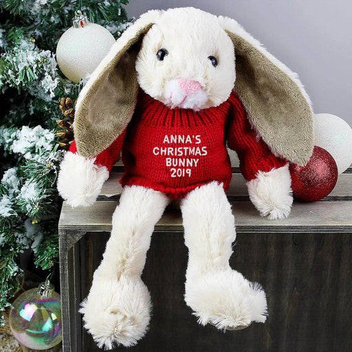 Personalised Christmas Bunny Soft Toy