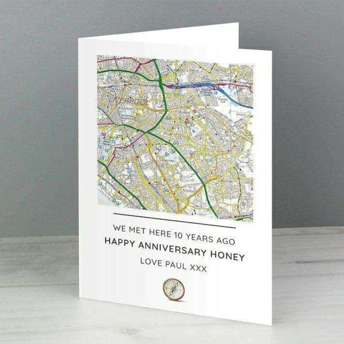 Personalised Special Location Map Card - Myhappymoments.co.uk